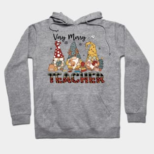 very merry teacher gnomes christmas Hoodie